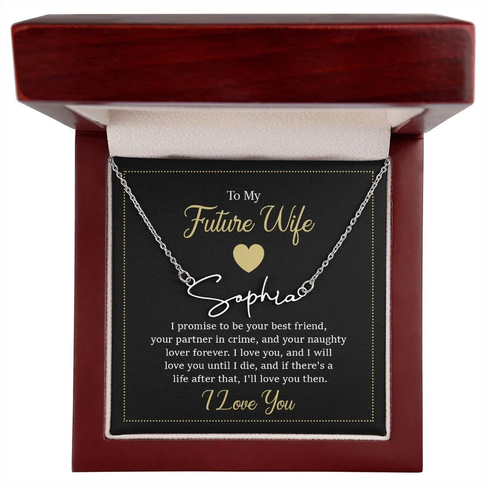 I Promise to Be Your Best Friend Personalized Silver Tone Name Necklace Custo